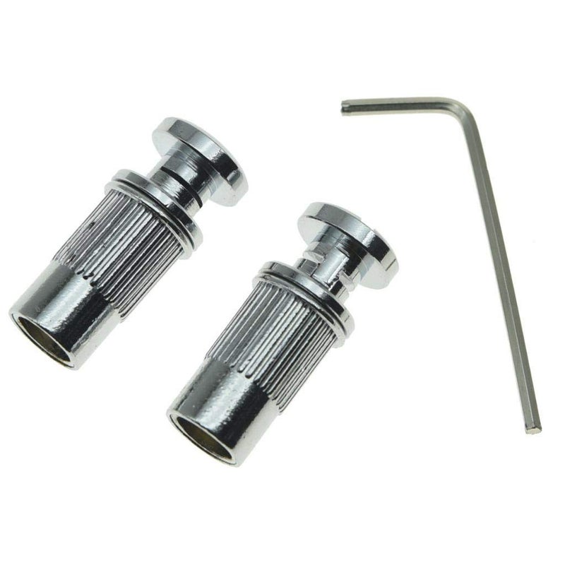 KAISH Guitar Locking Tailpiece Mounting Studs Locking Stop Bar Posts Wraparound Bridge Locking Posts Chrome - Image 3